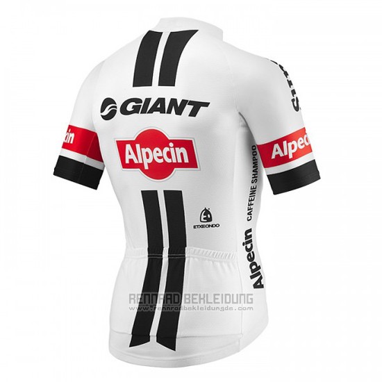 2016 Fahrradbekleidung Giant Alpecin Wei und Rot Trikot Kurzarm und Tragerhose